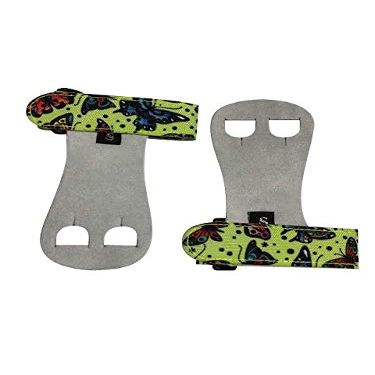 PUSH Athletic Gymnastics Youth Hand Grips (Green Butterfly, Small)