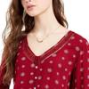 Hippie Rose Juniors' Crochet-Trim Blouse, Wild Berry Tile XL view 2