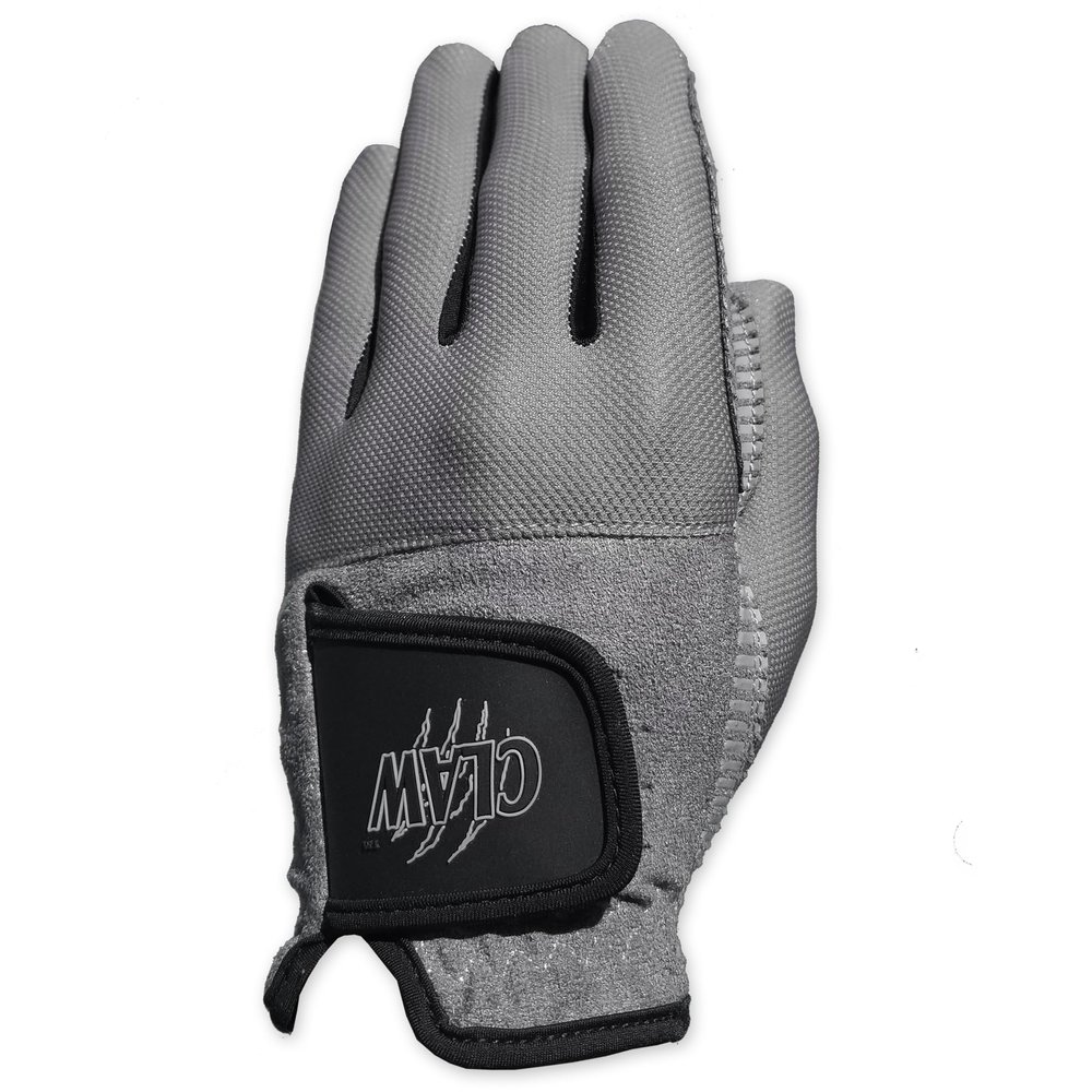 CaddyDaddy Claw PRO Golf Gloves for Men | Flex-Mesh Suede/Design for Cool Ventilation | Lasts 3-5 Times Longer Than Leather | Silicone-Web Coating for Maximum Grip | Washable | Grey | RH-Small