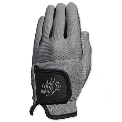CaddyDaddy Claw PRO Golf Gloves for Men | Flex-Mesh Suede/Design for Cool Ventilation | Lasts 3-5 Times Longer Than Leather | Silicone-Web Coating for Maximum Grip | Washable | Grey | RH-Med
