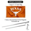 College Flags & Banners Co. University of Texas Arched Flag and Pole Bracket Mount Bundle view 2