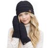 ScarvesMe Women's Winter Warm Fleece Lined Multi Buffalo Check Plaid Knit Mitten Gloves (A Color Beige) view 2