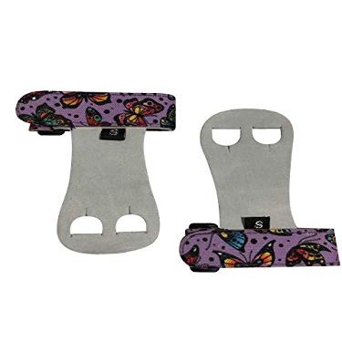 PUSH Athletic Gymnastics Youth Hand Grips (Purple Butterfly, Small)
