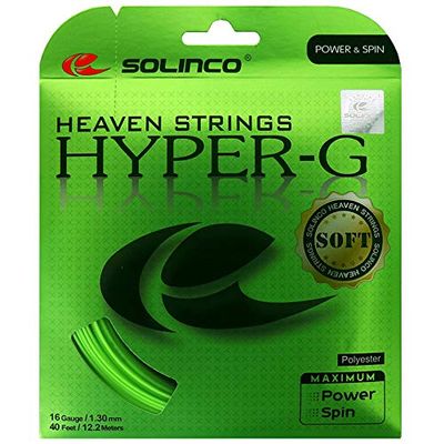 Solinco Hyper-G Soft 16g Tennis String 6 Pack Set - Best Racquet String for Spin and Control