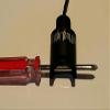 Typhon Underwater LED boat transom drain plug light (red) view 4