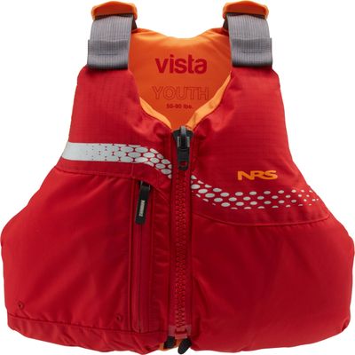 NRS Vista Youth PFD Life Jacket USCG Type III Certified Kids Life Vest, Durable Nylon Construction, Adjustable Fit, Reflective Accents for Kayaking, Boating & Paddle Sports