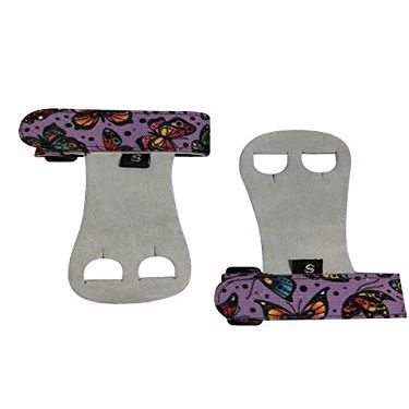 PUSH Athletic Gymnastics Youth Hand Grips (Purple Butterfly, Large)