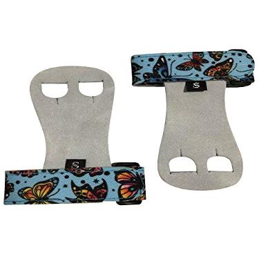 PUSH Athletic Gymnastics Youth Hand Grips (Blue Butterfly, Small)
