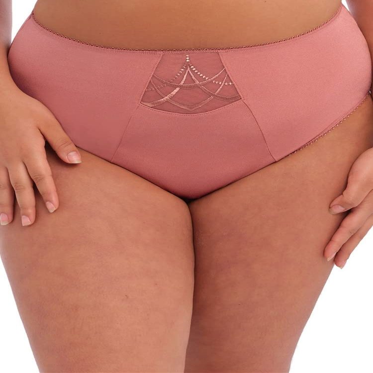 Elomi Womens Cate Full Brief Bikini Style Underwear, Rosewood, Large US
