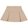 IZOD girls School Uniform Sensory-friendly Pleated Scooter Skirt, Khaki, 4 US view 1