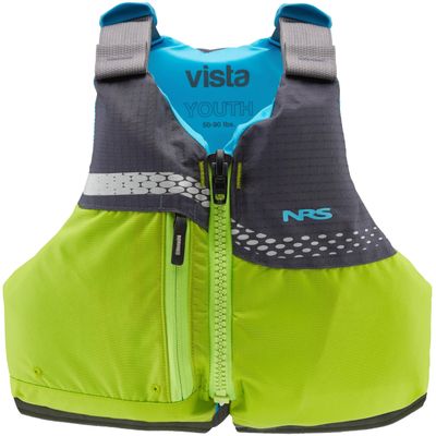 NRS Vista Youth PFD Life Jacket USCG Type III Certified Kids Life Vest, Durable Nylon Construction, Adjustable Fit, Reflective Accents for Kayaking, Boating & Paddle Sports