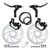 RUJOI Bike Disc Brake Kit, Aluminum Front and Rear Caliper, Full Aluminum Alloy Bicycle Brake Lever, 180mm Rotor, Mechanic Tool-Free Pad Adjuster for Road Bike, Mountain Bike view 1