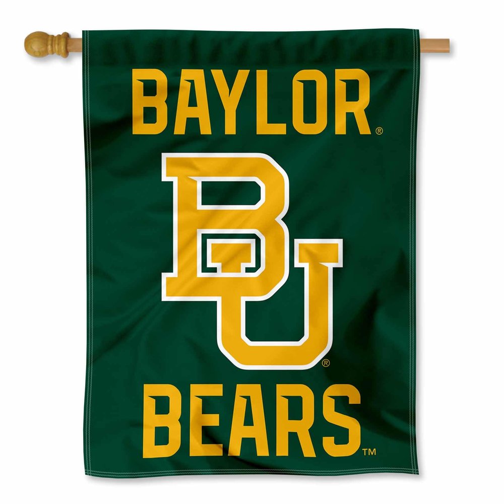 Baylor Bears BU Logo Double Sided House Flag