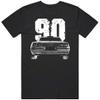 1990 C4 Corvette Zr1 with Model Year Silhouette T Shirt 2XL Black view 1
