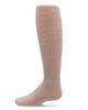 MeMoi Girls Shimmery Cotton-Rich Pointelle Textured Lurex Fashion Tights Gold 2 view 3