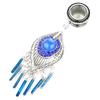 1/2 inch 12mm 316L Surgical Steel Blue Crystals Teardrop Teardrop Dangle Ear Gauges Piercing Flesh Tunnels Plugs Statement Earrings view 3