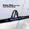 Fiblink 1-Piece/ 2-Piece Saltwater Offshore Trolling Rod Big Game Rod Conventional Boat Fishing Pole (2-Piece, 8' - 30-50lbs) view 2