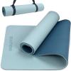 Yoga Mat with Strap, 1/3 Inch Extra Thick Yoga Mat Double-sided Non Slip, Professional TPE Yoga Mats for Women Men, Workout Mat for Yoga, Pilates and Floor Exercises view 1
