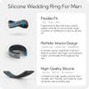Rinfit Silicone Rings for Men 9mm Wide, 2mm Thick - Mens Rubber Wedding Bands - Infinity Ring with 2 Layers - Pack A, Size 8 view 2