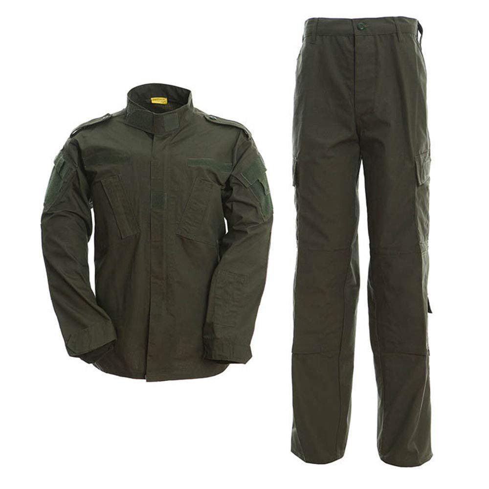 Sunnystacticalgear Outdoor Sports Airsoft Hunting Shooting Battle Uniform Combat BDU Clothing Tactical Camouflage Set - Green - L