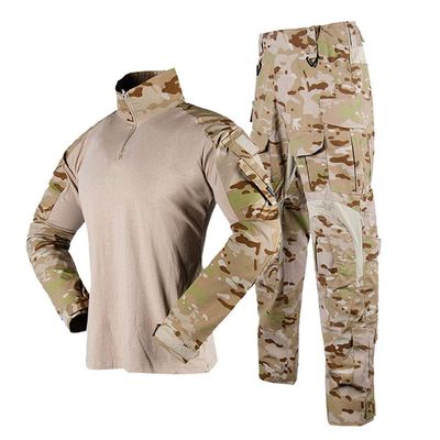 Airsoft Hunting Shooting Sports Battle Uniform BDU Tactical G3 Combat Camouflage Clothing - Desert CP - M