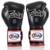 Fairtex Muay Thai Boxing Gloves BGV9 - Heavy Hitter Mexican Style Training & Sparring Gloves for Kick Boxing MMA K1 (Black/White/Red Piping, 14 oz) view 3