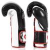 Fairtex Muay Thai Boxing Gloves BGV9 - Heavy Hitter Mexican Style Training & Sparring Gloves for Kick Boxing MMA K1 (Black/White/Red Piping, 14 oz) view 4