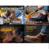 Bestgift Men's Safety Shoes Steel Toe Work Boots Waterproof Construction Industrial Shoes Black 46/US 12 view 2
