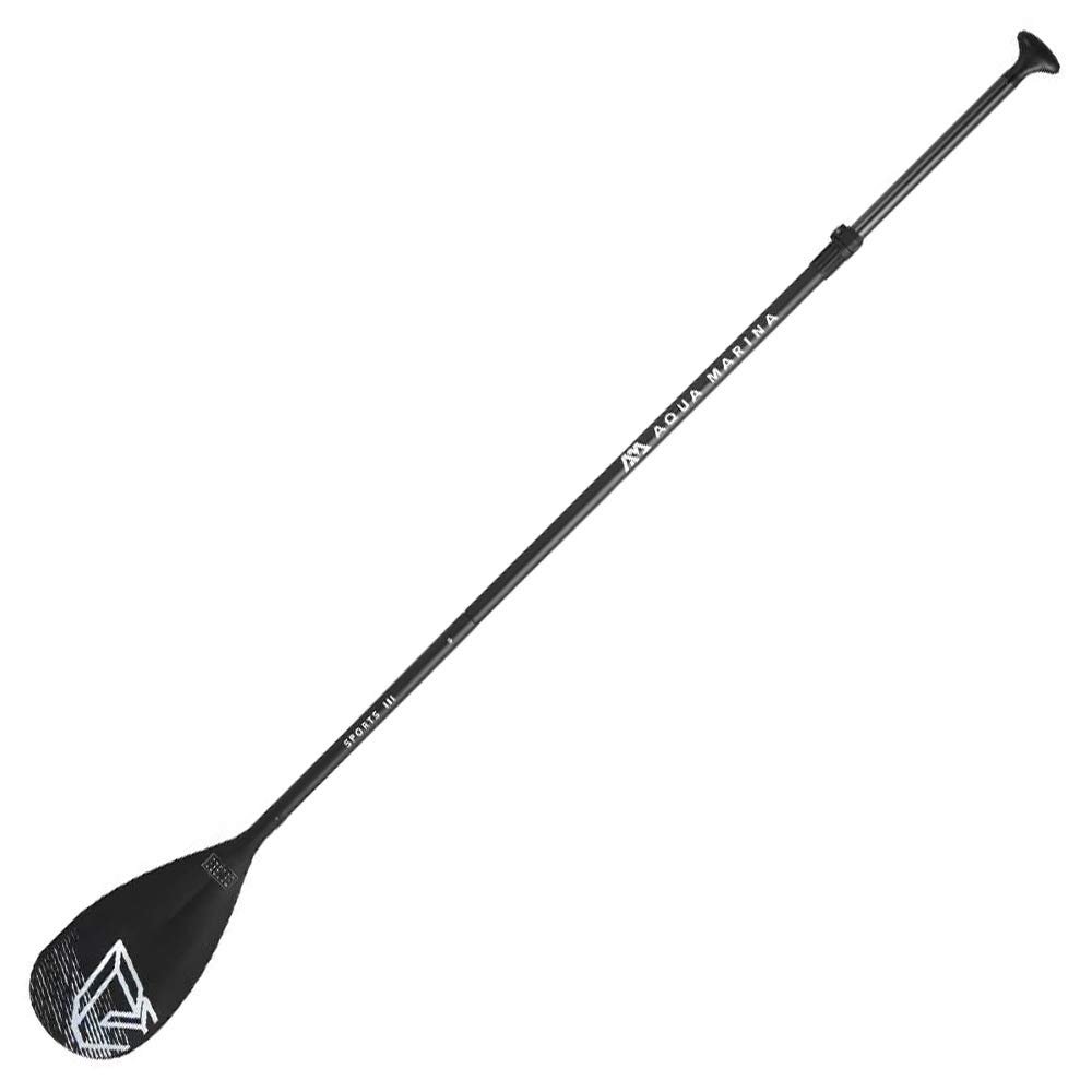 Aqua Marina Sports III Adjustable Aluminium Inflatable Stand Up Paddle, Black