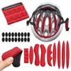 MTGHYARE Bike Helmet Padding Pads Kit Bicycle Replacement Foam Pads Padding Set Cushions Mats for Bike Cycling Motorcycle Helmet (Red) view 2