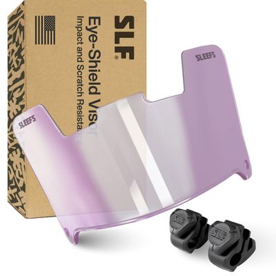 SLEEFS Football Helmet Visor - Anti-Fog Tinted Sun Shield for Eye Protection and Performance (Violet Silver)