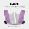 SLEEFS Football Helmet Visor - Anti-Fog Tinted Sun Shield for Eye Protection and Performance (Violet Silver) view 3