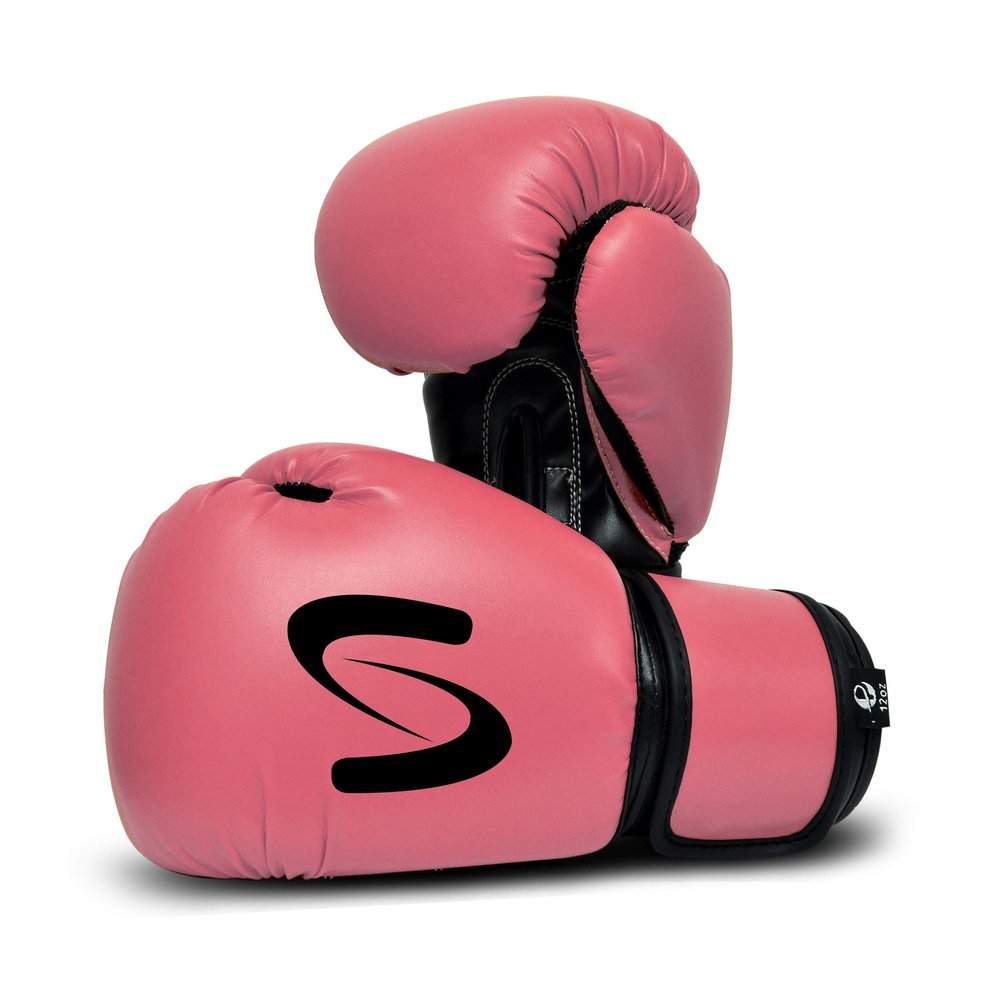 Adults Classic Boxing Gloves - Boxing MMA Muay Thai Training & Bag Work (Pink Black, 16 Oz)