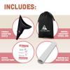 Pitch and Trek Female Urination Device, Silicone Standing Pee Funnel w/Discreet Carry Bag, for Travel, Road Trip, Festival, Camping & Hiking Gear Essentials for Women, Black view 3