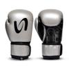 Adults Classic Boxing Gloves - Boxing MMA Muay Thai Training & Bag Work (Silver Black, 12 Oz) view 3