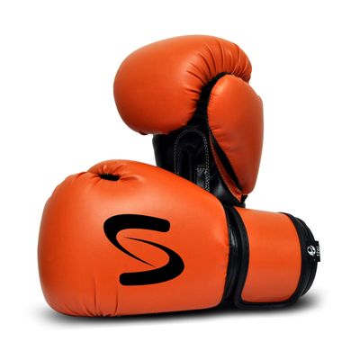Adults Classic Boxing Gloves - Boxing MMA Muay Thai Training & Bag Work (Orange Black, 12 Oz)