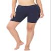 Zenana PREMIUM COTTON BIKER SHORTS Navy view 1