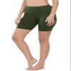 Zenana Premium Cotton Biker Shorts ArmyGreen view 1