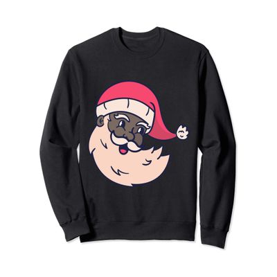 Black Retro Santa African American Santa Claus Vintage Cool Sweatshirt