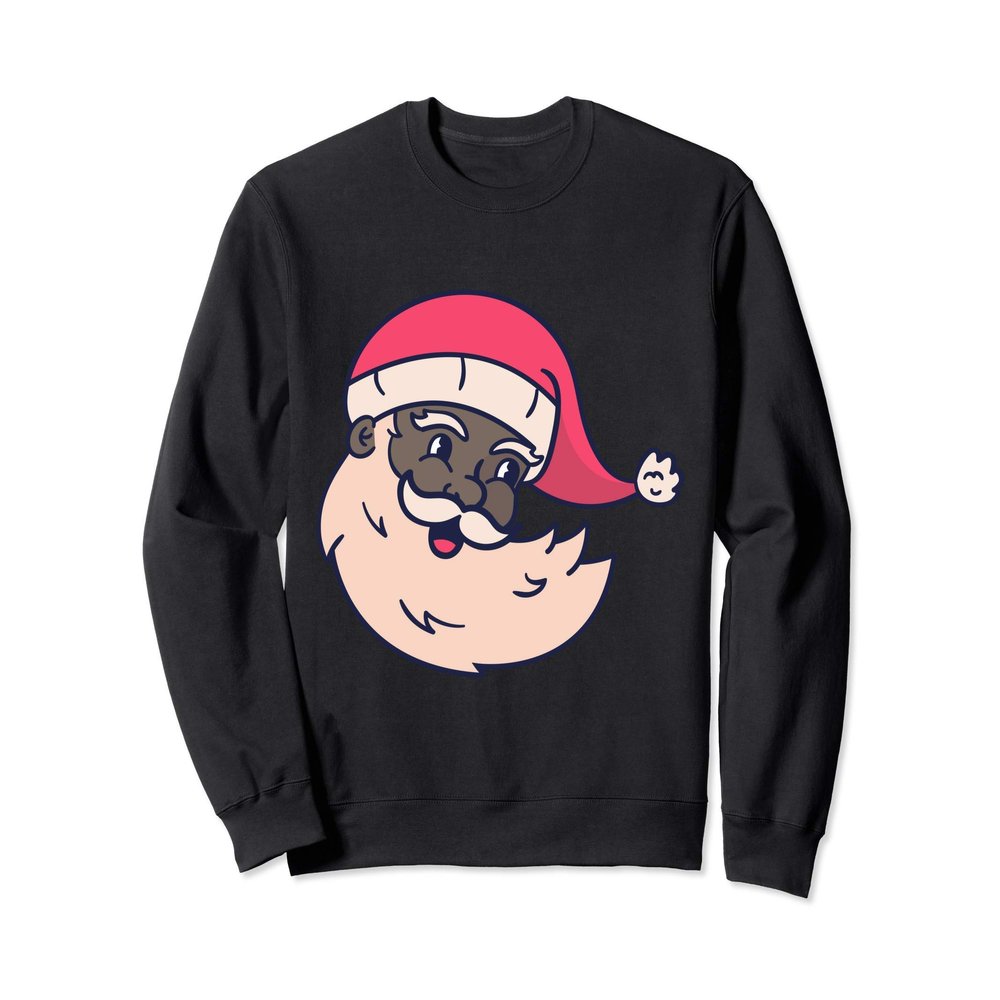 Black Retro Santa African American Santa Claus Vintage Cool Sweatshirt