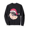 Black Retro Santa African American Santa Claus Vintage Cool Sweatshirt view 1