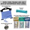 Deluxe Knot Tying Kit with Rope, Cord, Fishing Line, and 3 Knot Tying Guides (Outdoors, Fishing, Boating) for Preppers and Survivalists view 3