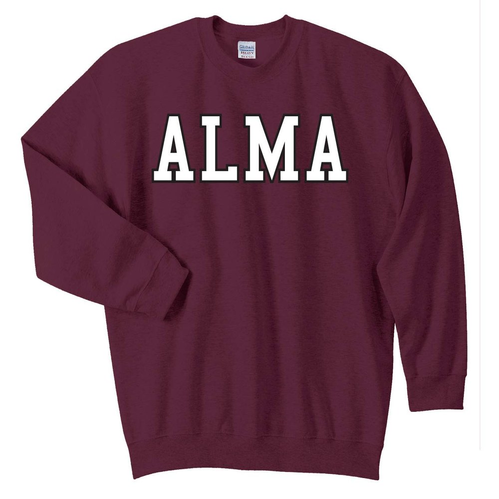 J2 Sport Alma College Scots NCAA Block Unisex Crewneck Sweatshirt
