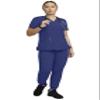 STAT MEDICAL WEAR Women Scrub Set, V-Neck Top with 3 Pockets and Drawstring Jogger Pant with 5 Pockets - 100210, XS, Navy view 1