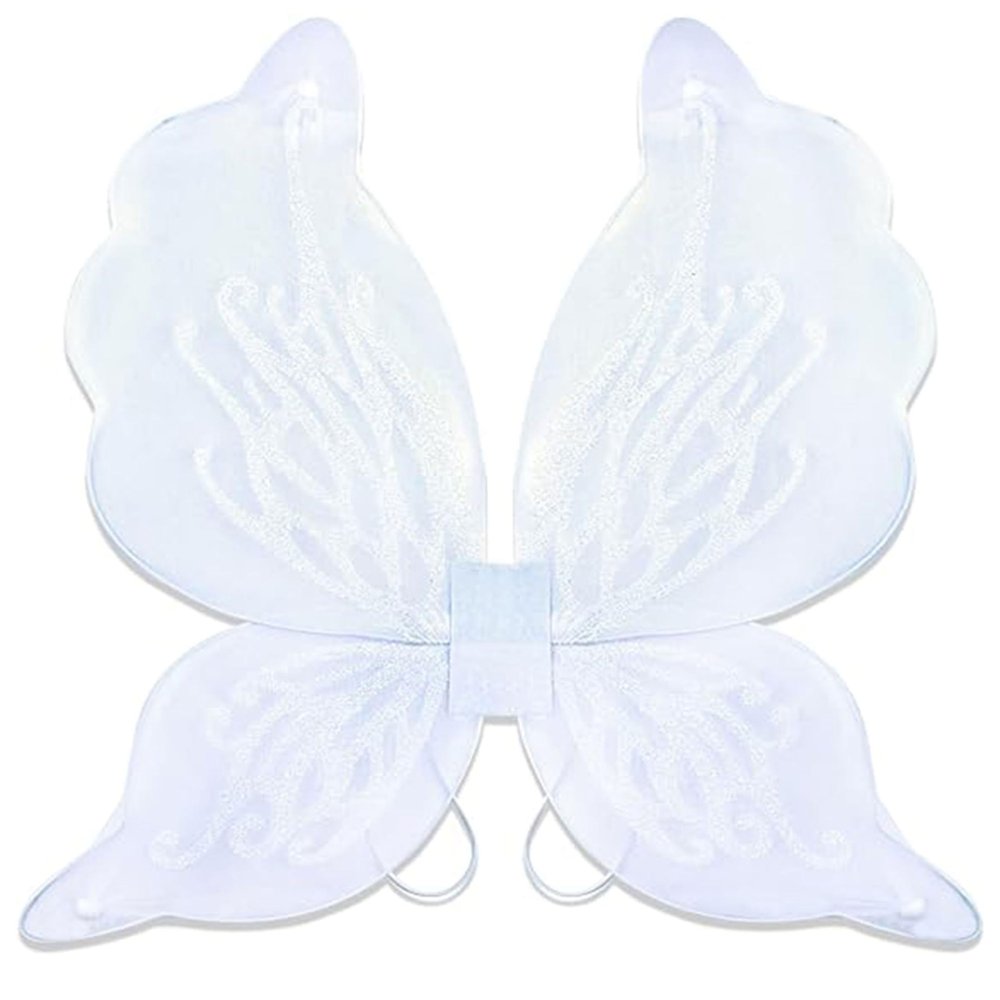 Dushi Fairy Wings for Adults,Butterfly Wings for Girls,Angel Wings,Fairy Costume for Women Birthday Halloween Dress Up Party Favor White