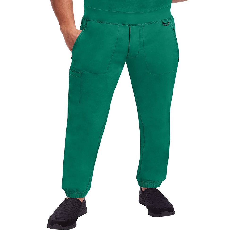 Healing Hands Men's Scrub Jogger Pants Dante with 4 Pockets, 2-Way Stretch, and Durable Fabric 9301, Hunter,XLT