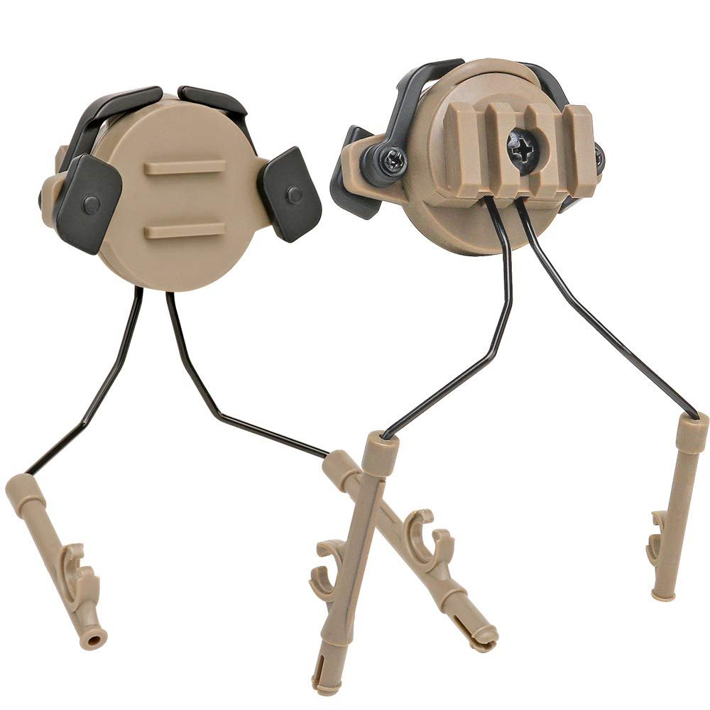 Tarnnetz Tactical Helmet ARC Rail Adapter Suspension Headphones Bracket for Tactical Pickup Headset