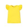 LYSMuch Toddler Baby Girls Ruffle Sleeve Shirt Plain Solid Sleeveless Tshirt Top Blouse Kids Casual Clothes (Yellow, 5-6X) view 1