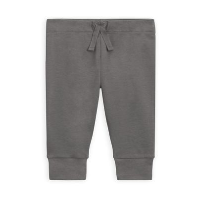 Colored Organics - Cruz Joggers Organic Cotton Baby Pants - Kids & Baby Clothes - Pewter - 6-12M