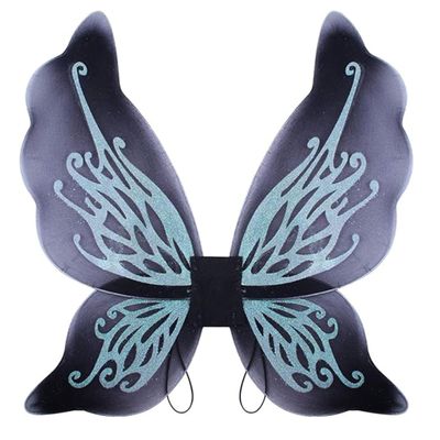 Dushi Fairy Wings for Adults,Butterfly Wings for Girls,Angel Wings,Fairy Costume for Women Birthday Halloween Dress Up Party Favor Black